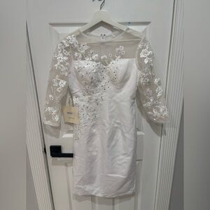 LANTING BRIDE, Elegant White Lace Dress, size not found fits large L